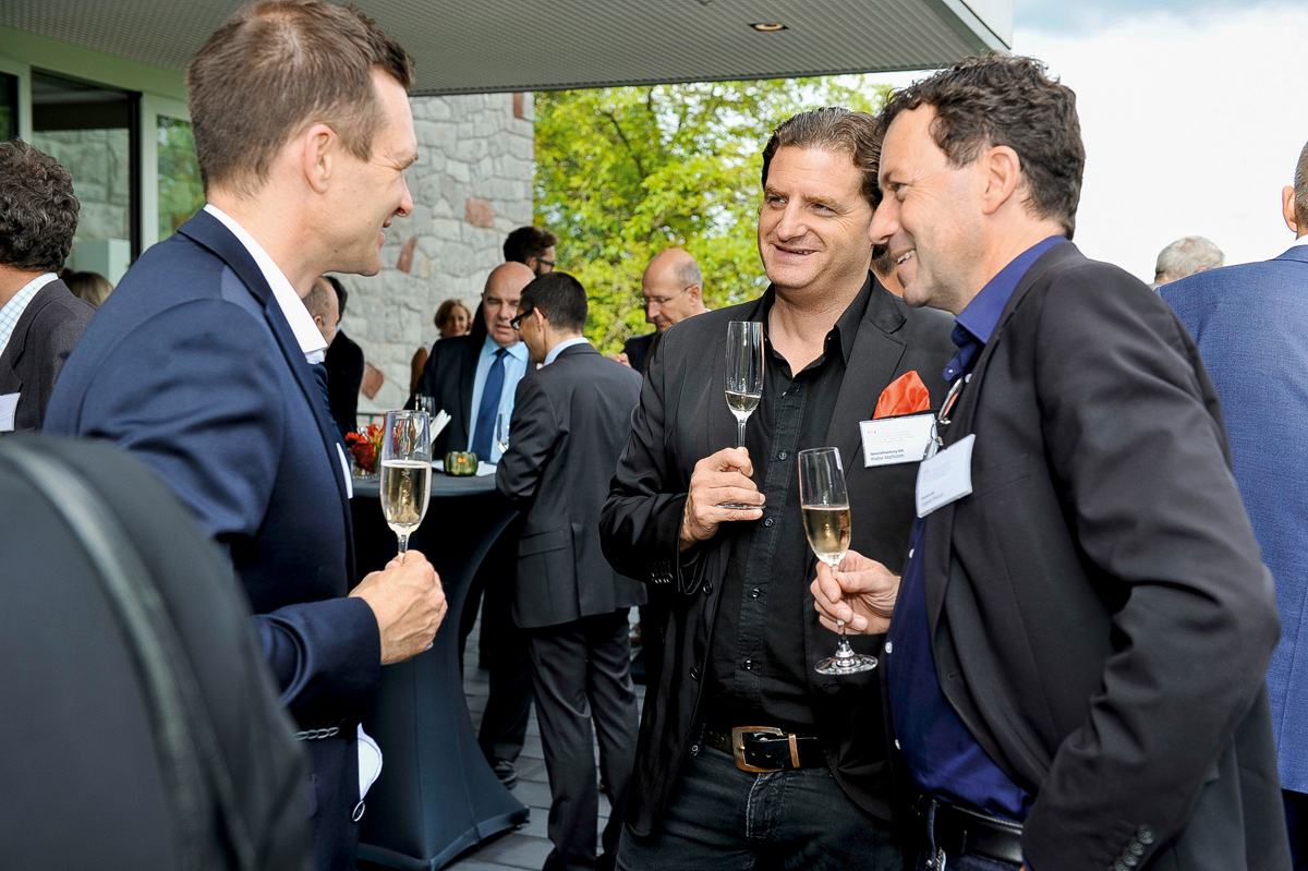 Im Gespräch: Matthias Abicht, Walter Maffioletti (SIA), Eugenio Peduzzi (v. l. n. r.).