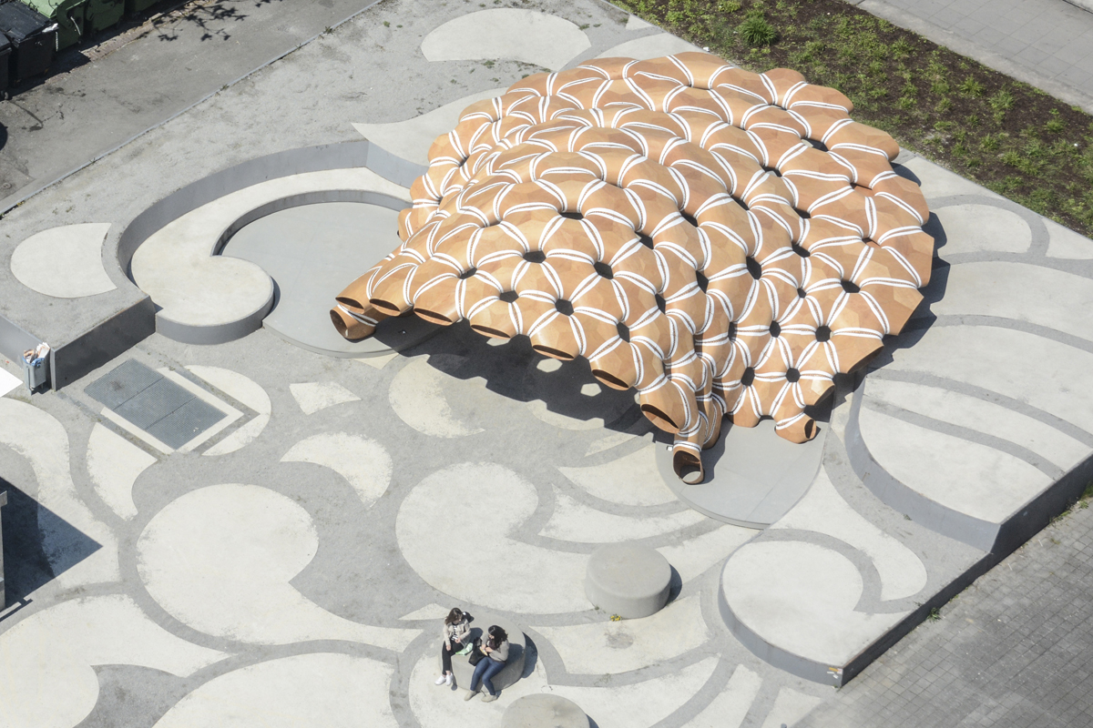 Der Pavillon im fertigen Zustand.