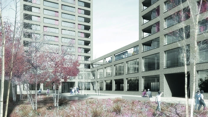 CANTONE Îlot Marbrerie (SIA 142, 1 grado, procedura aperta, 2011-2012) Oggetto del concorso: riqualificazione di un isolato nel settore Grosselin del quartiere Praille Acacias Vernets Programma: circa 150 alloggi, di cui 2/3 di pubblica utilità, attività e commerci Vincitore: CLR architectes