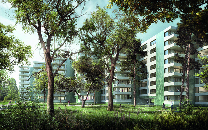 PRIVATI Lancy Claire-Vue Oggetto del concorso: riqualificazione di una particella urbana Programma: 20’000 mq di alloggi, attività e spazi pubblici Vincitore: Jean-Paul Jaccaud &amp; Lionel Spycher, con Atelier Descombes Rampini