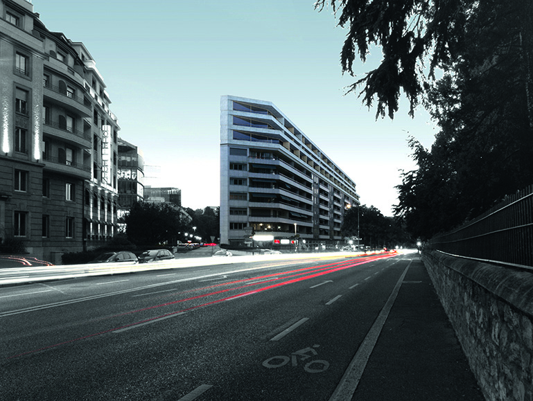 PRIVATI Surélévation Rue de Lausanne 137-147 Oggetto del concorso: sopraelevazione edificio esistente Programma: 50 nuovi appartamenti Vincitore: Lacroix &amp; Chessex