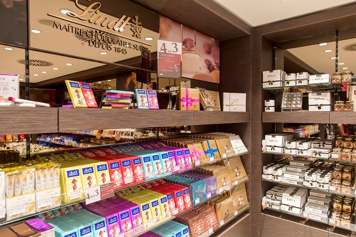 Der Lindt Sprüngli Shop auf dem Jungfraujoch.