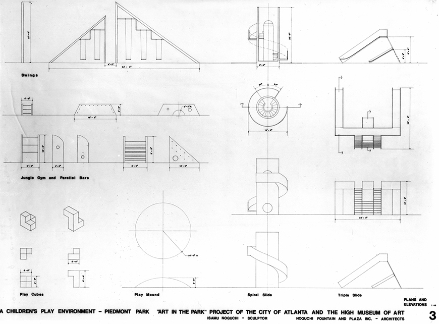 Atlanta’s Piedmont Park, drawings