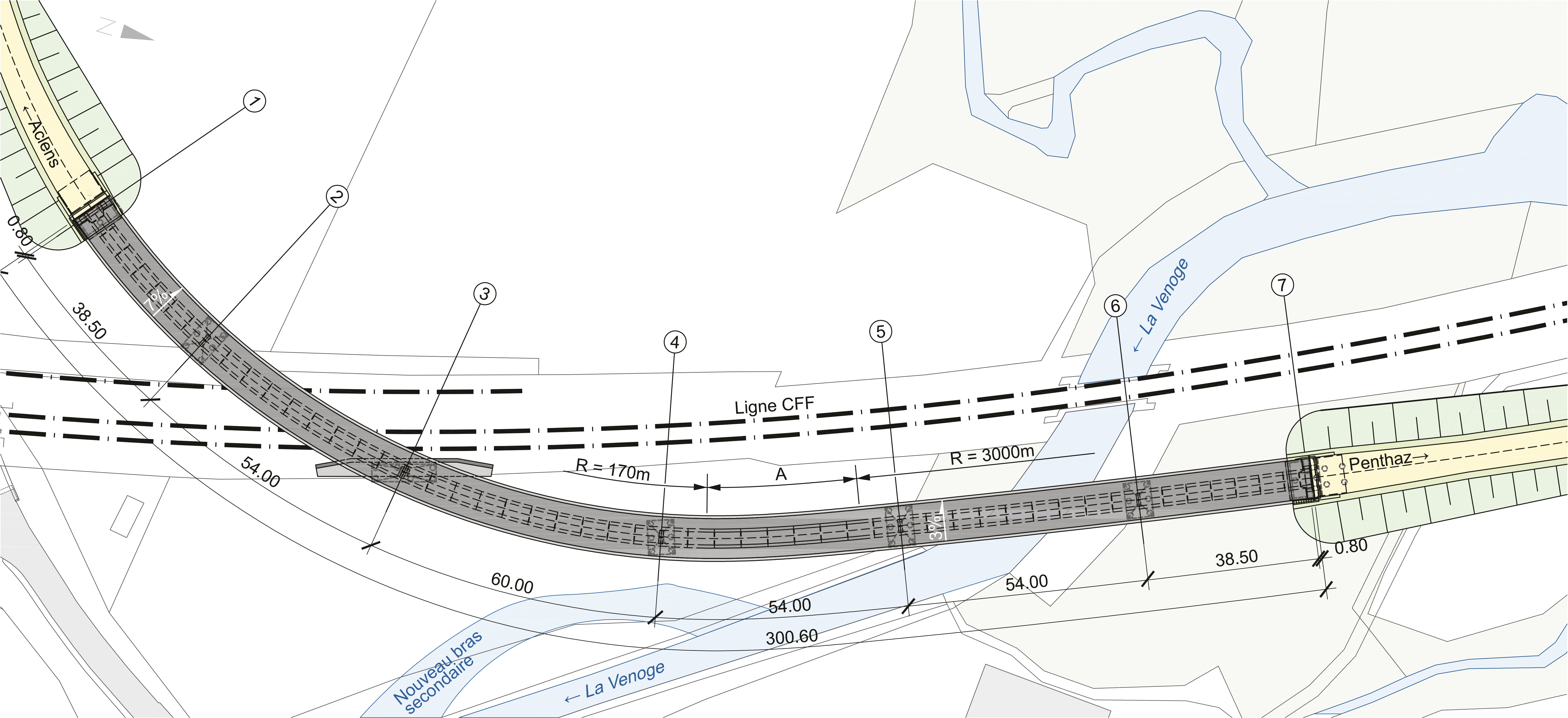 Plan de situation du viaduc