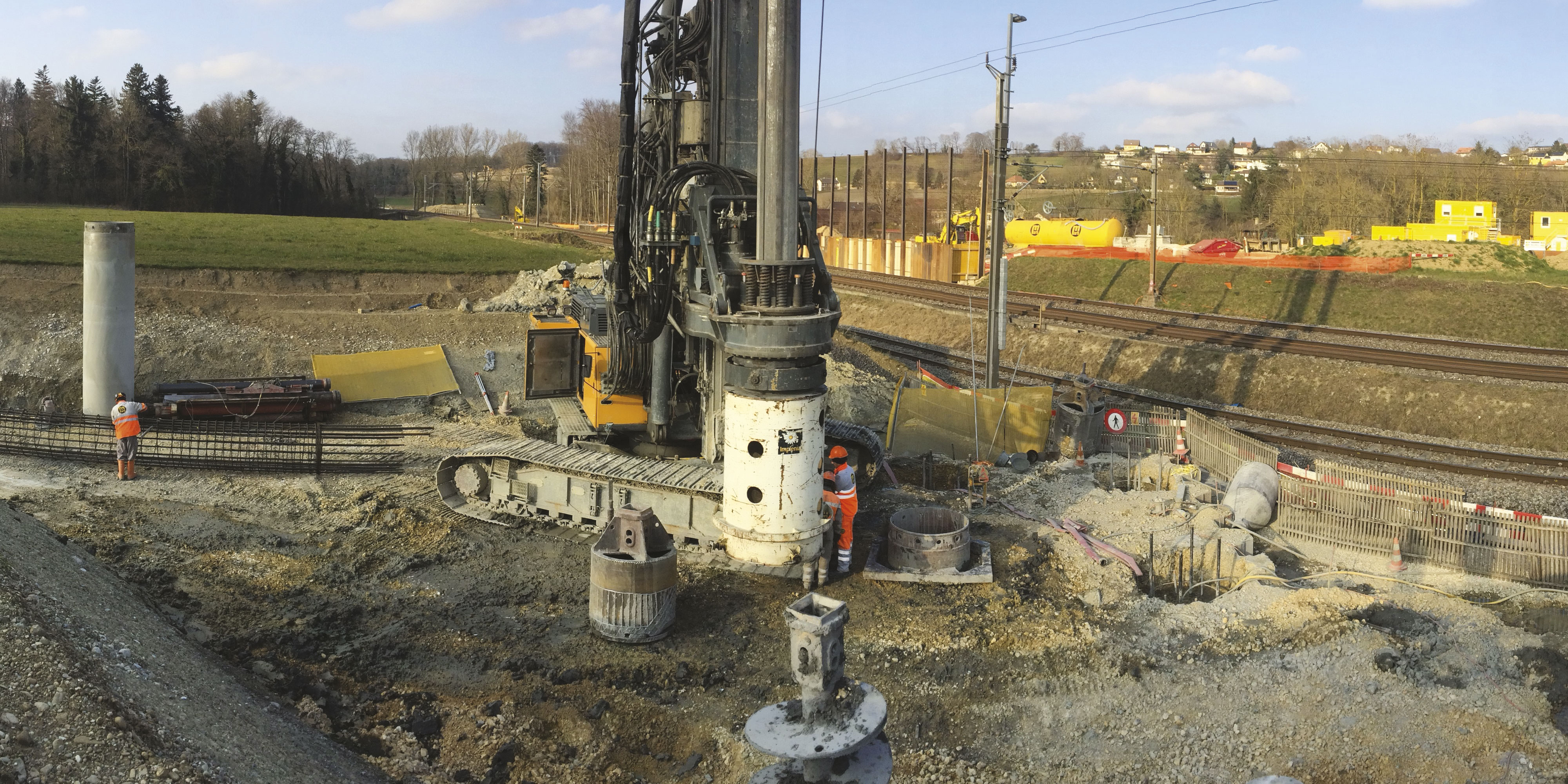 Le forage des pieux de fondation