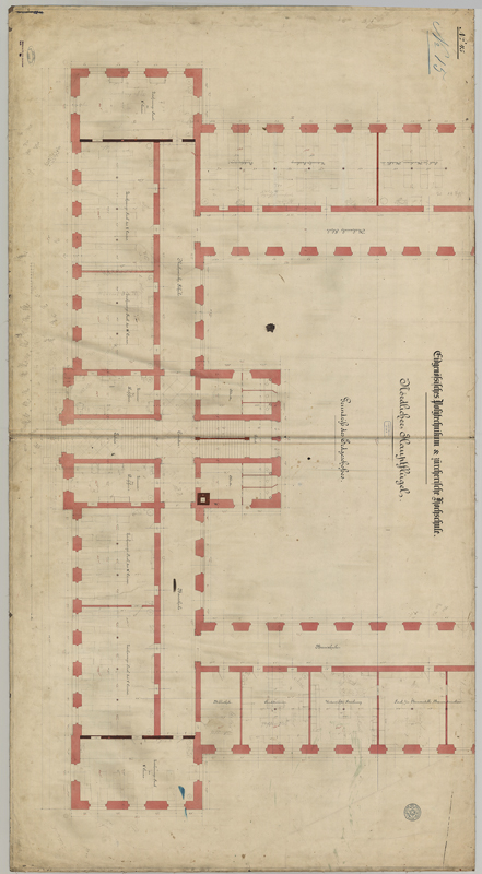 Gottfried Semper, Schaubild des Zürcher Hochschulgebäudes, 1858.