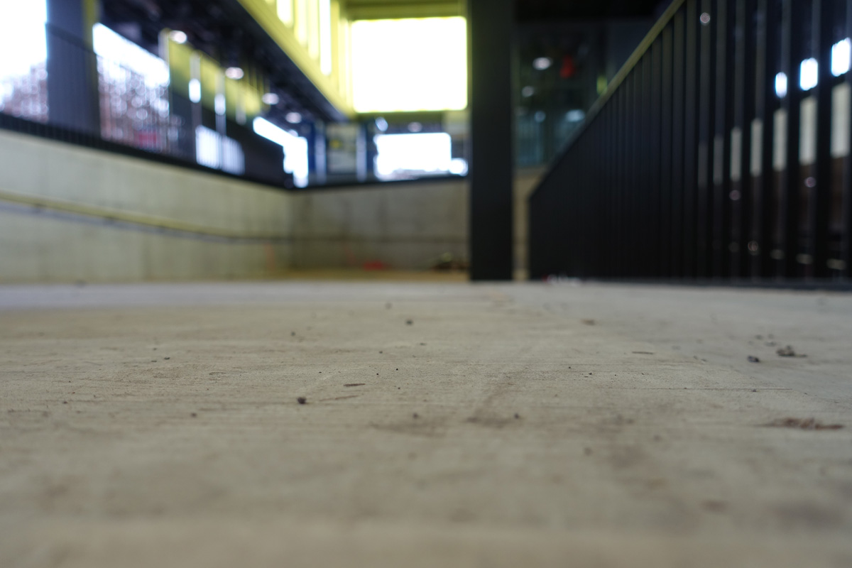 Der Boden der Velorampe Süd.