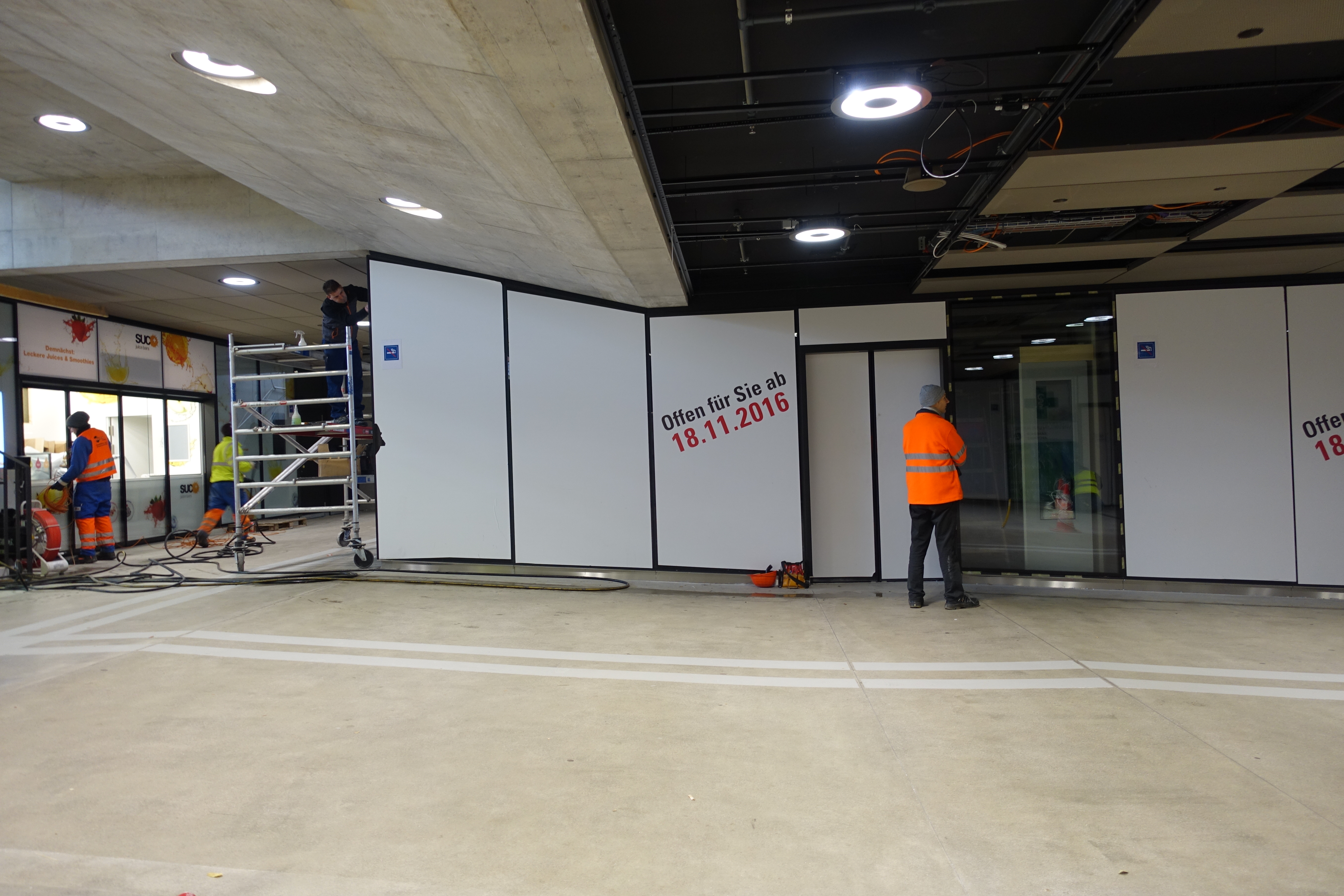 Bald sind die Läden in der Personenunterführung offen.