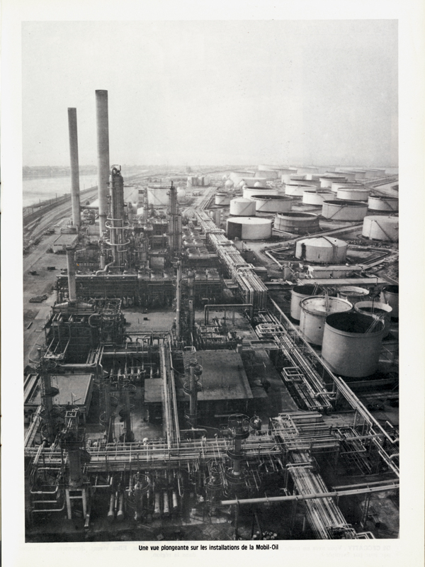Raffinerie der Mobil-Oil in den 1970er-Jahren.