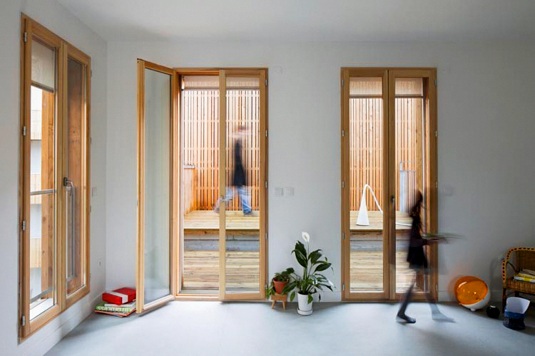 Jede Wohnung hat einen Bezug zum Gartenraum.