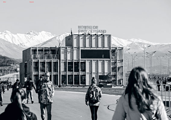 Sotschi 2016 (© Manfred Jahreiss) HOUSE OF SWITZERLAND. A Dictionary of Elements Edité par Christoph Wieser, Park Books, Zurich, 2016