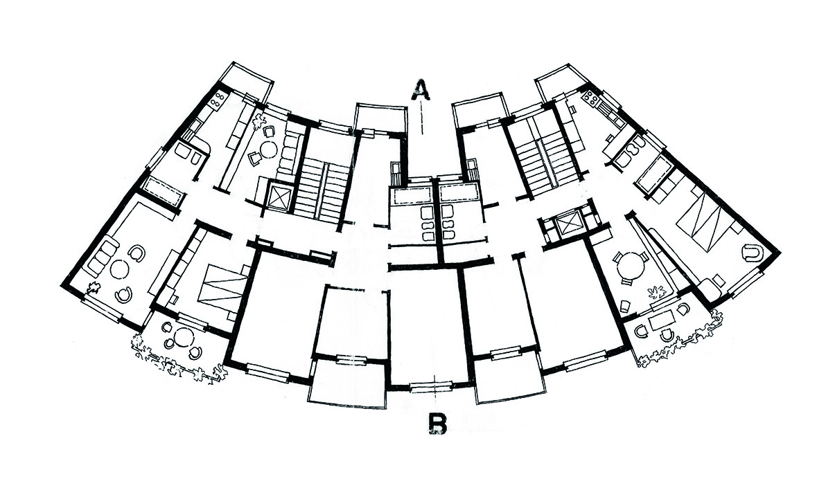 Hans e Silvia Witmer-Ferri, casa rotonda a Lugano, 1936.