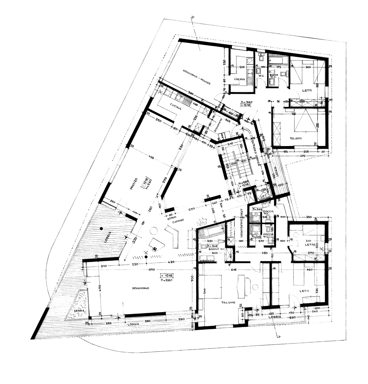 Oreste Pisenti, casa Landry-Andreoli a Minusio, progetto 1962.