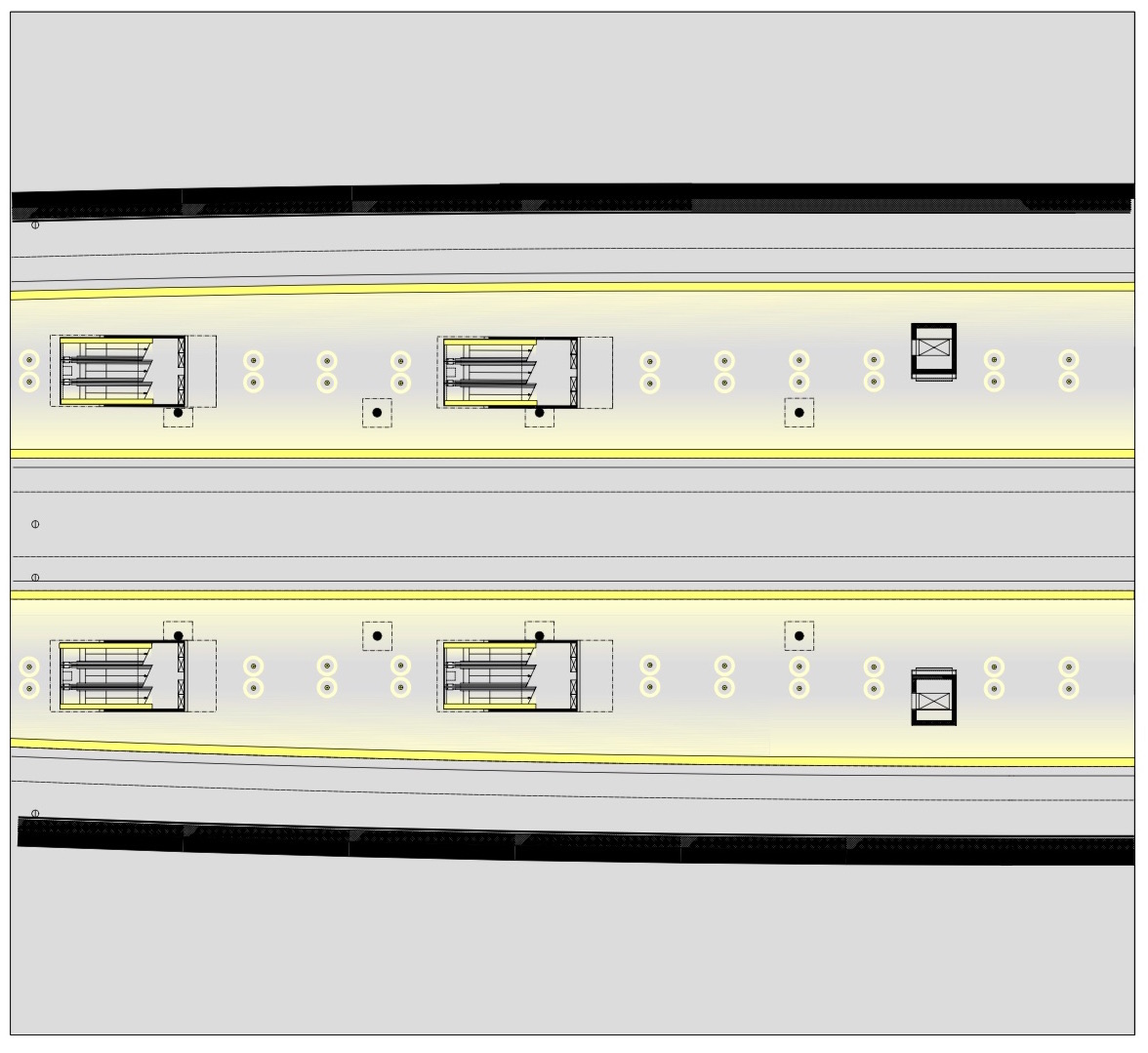 Beleuchtungsplan Perrongeschoss.