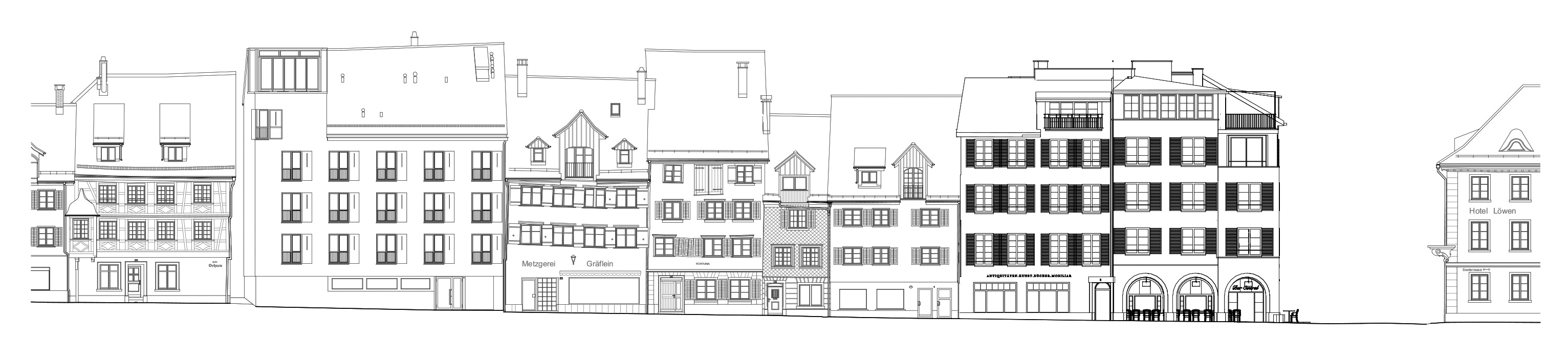 «L’Aquilino», Ansicht Kirchgasse