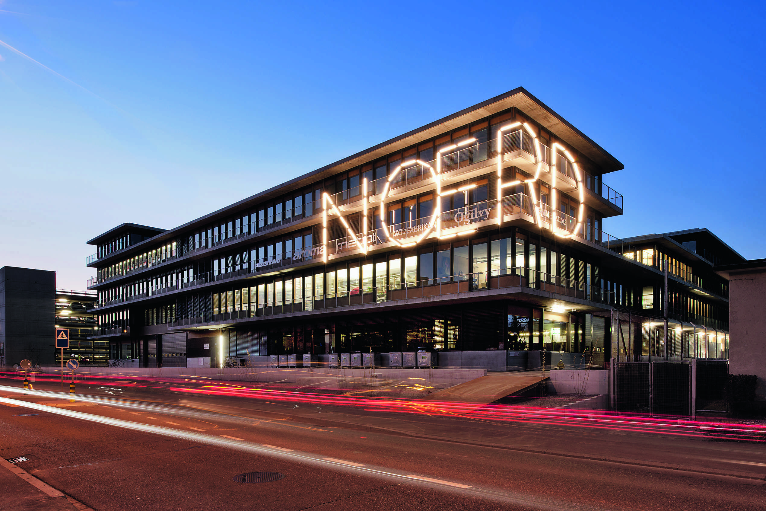 Veduta esterna dello stabile artigianale «Nœrd», Zurigo Oerlikon