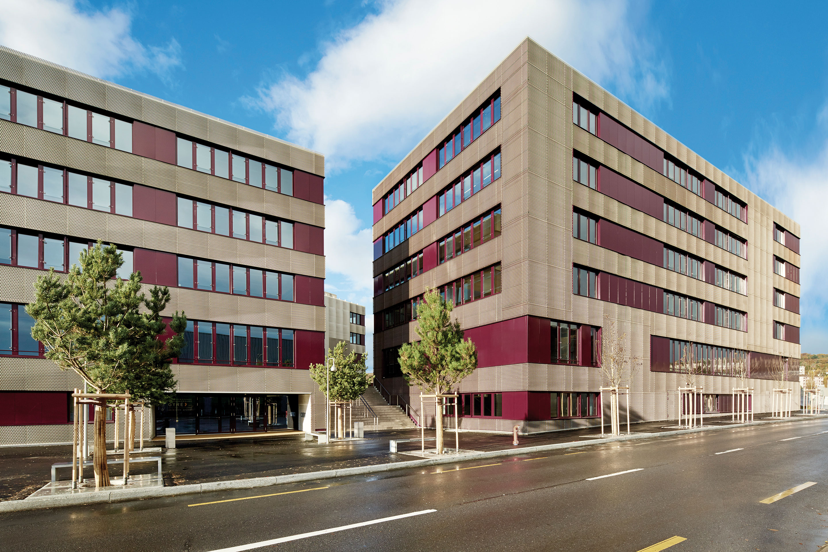 Vue depuis le giratoire de la rue du Simplon