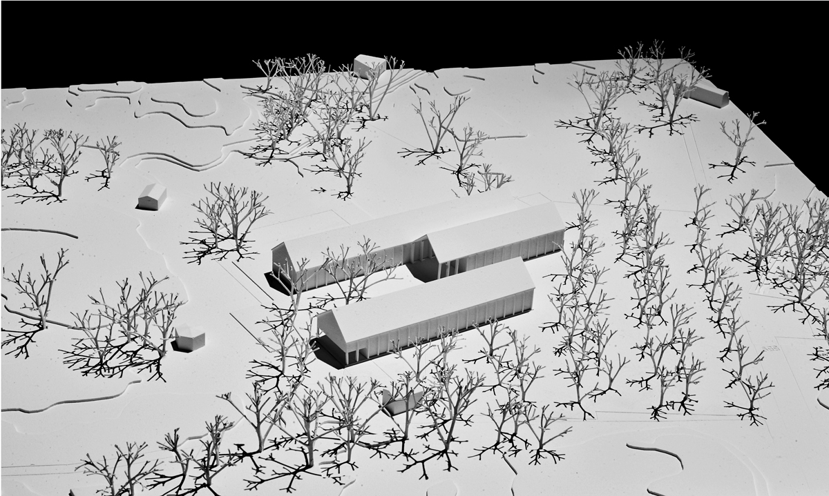 Beim Siegerprojekt «Hole #19» von L2A-Architekten bilden drei Ersatzneubauten parallel gestaffelt einen Innenhof.
