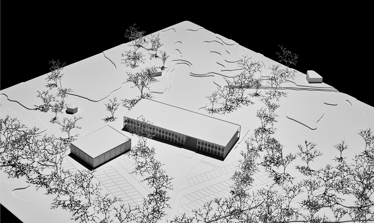 Der viertplatzierte Entwurf «Treibholz» trennt die Funktionen von Club und Einstellhalle in zwei separate Volumen.