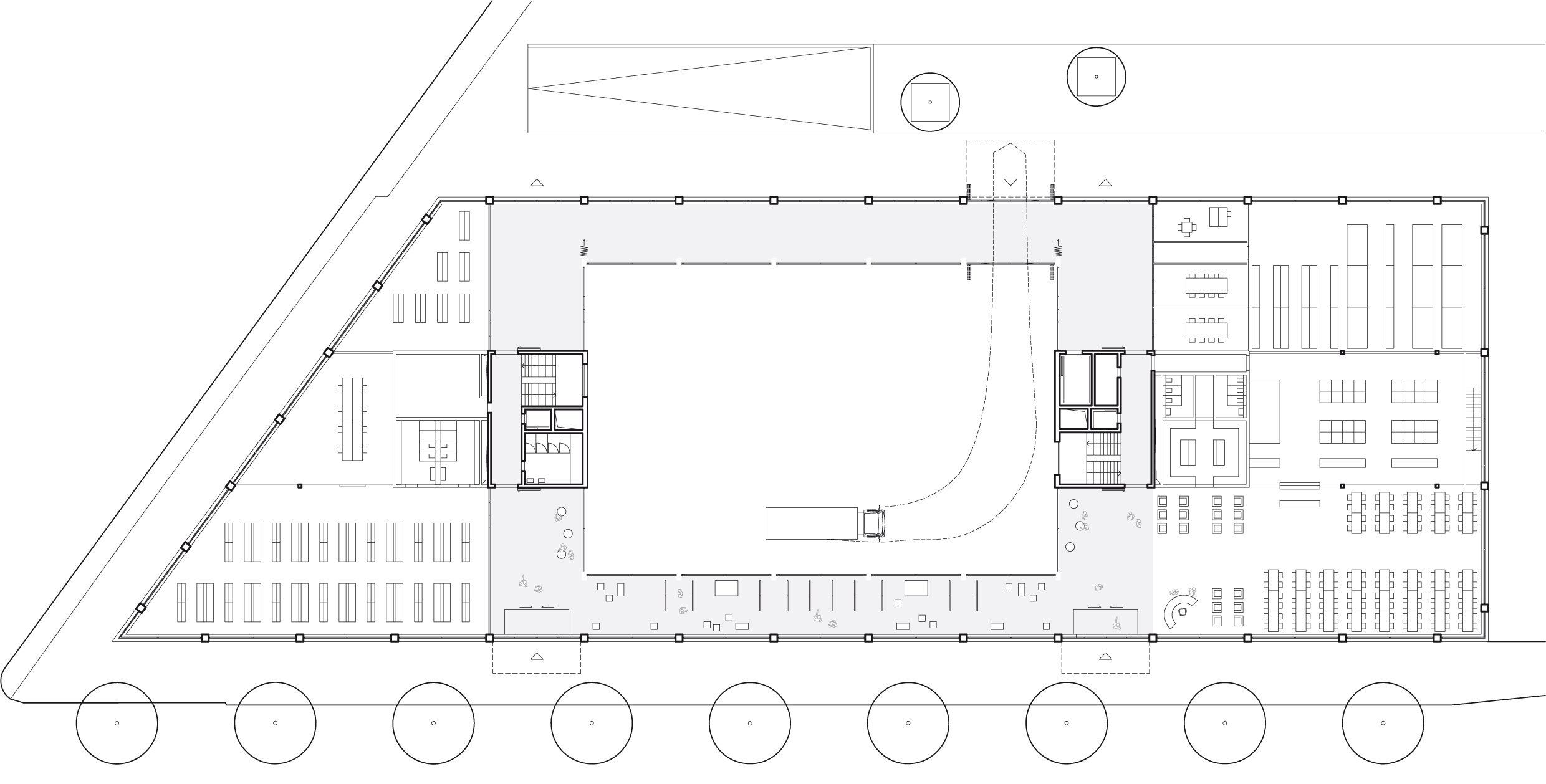 Die Zufahrt zur Werkhalle von «Flow» findet über die Rückseite des Gebäudes statt.