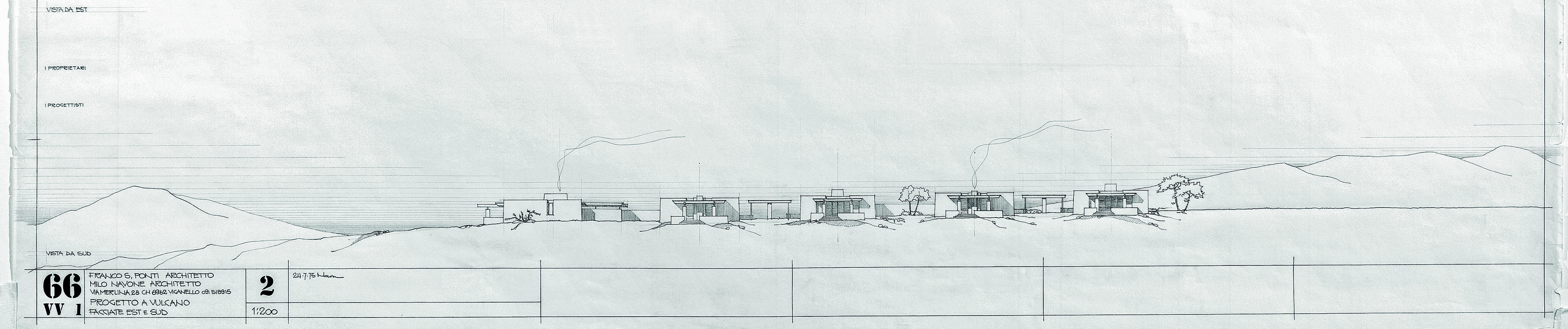 Case di vacanza sull’isola Vulcano nelle Eolie: fronte delle 10 case previste.