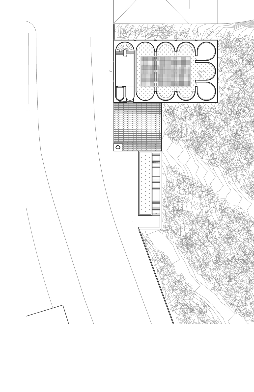 Plan de la chapelle, cimetière de Pérolles, Fribourg