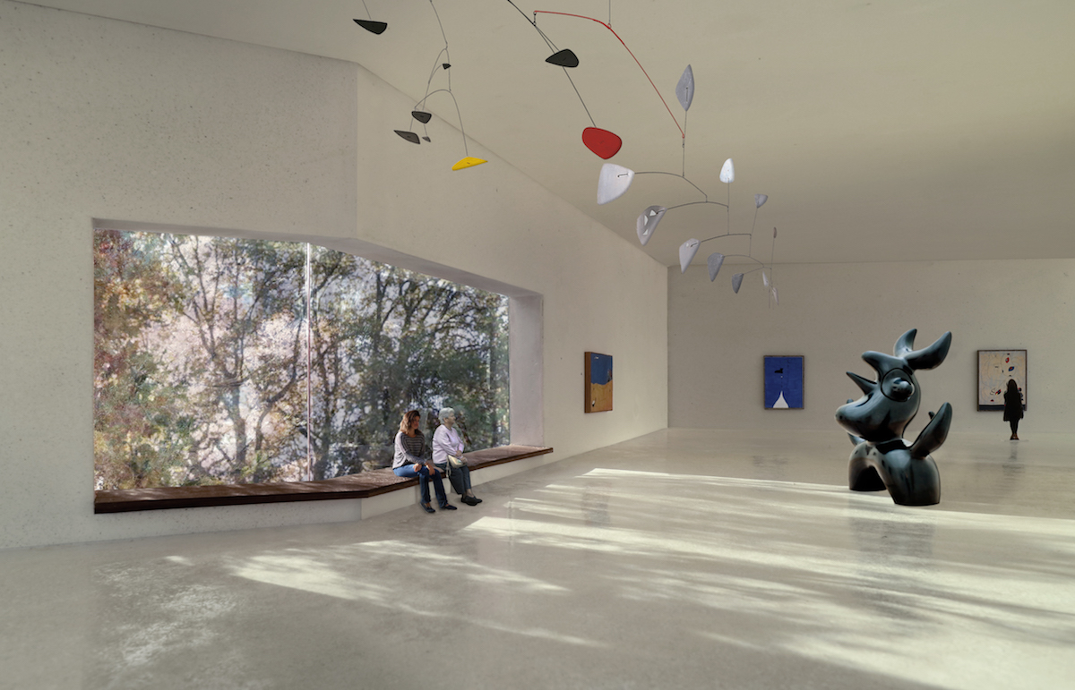 Das Erweiterungsprojekt der Fondation Beyeler von Atelier Peter Zumthor Haus für Kunst, Ausstellungsraum.