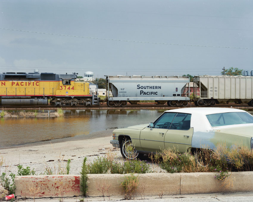 Voiture et wagons, Big Spring, Texas, 1987.