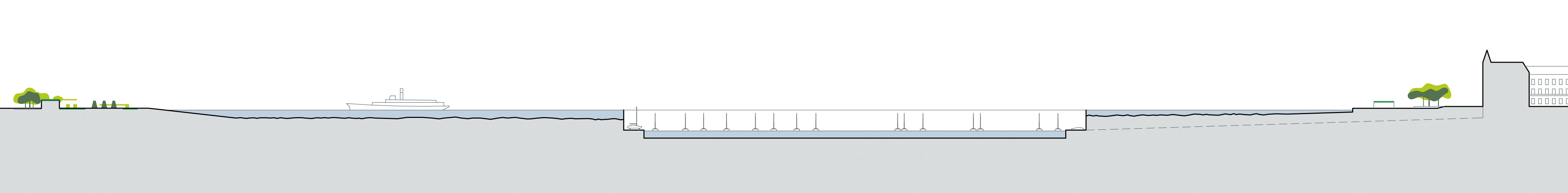 La rade publique, coupe