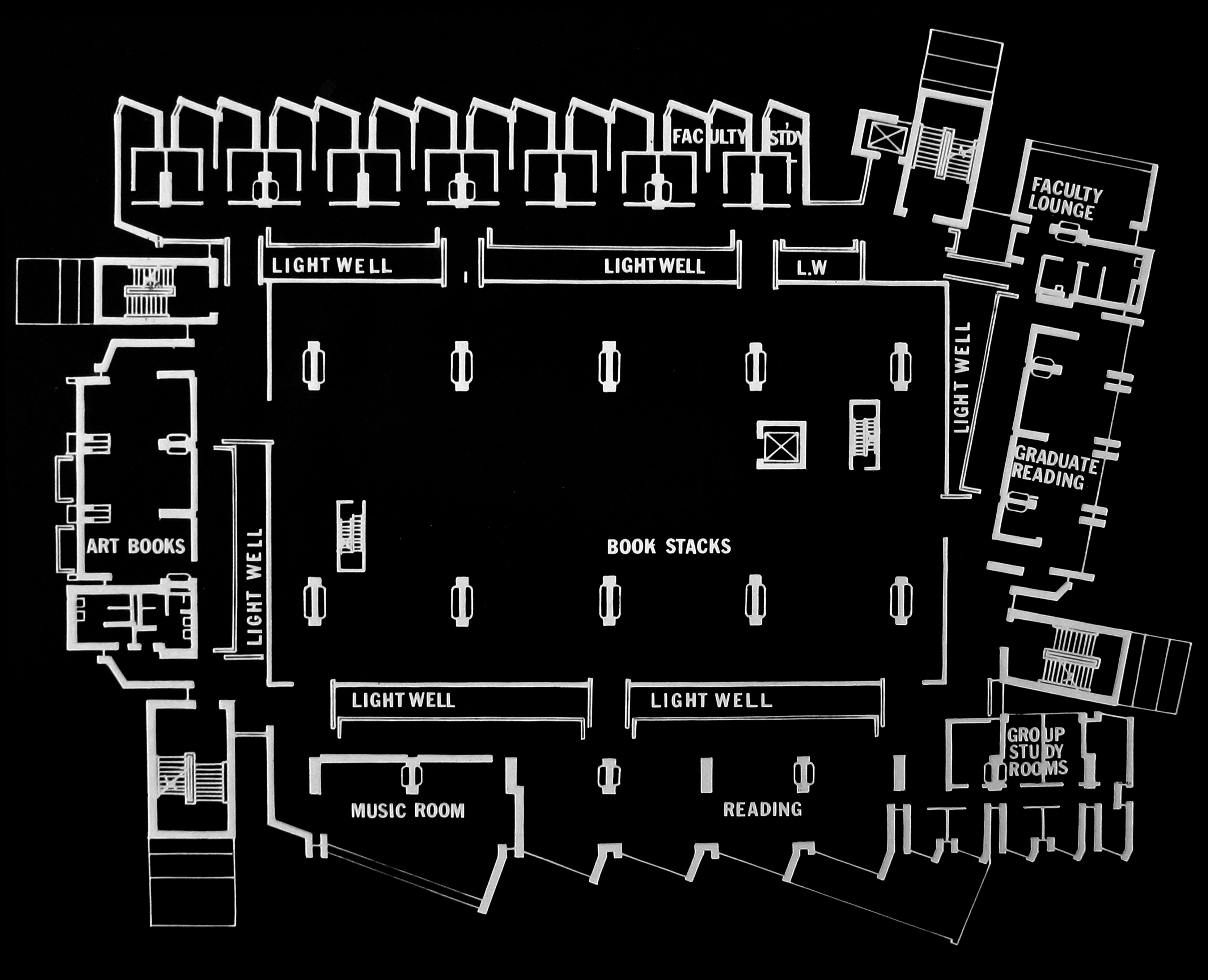 John M. Johansen, Goddard Library de la Clark University à Worcester, USA, 1966–1968