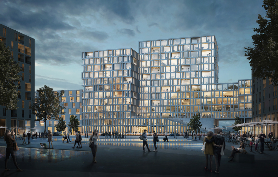 2. Preis: Eller+Eller. Perspektive Nordhafenplatz