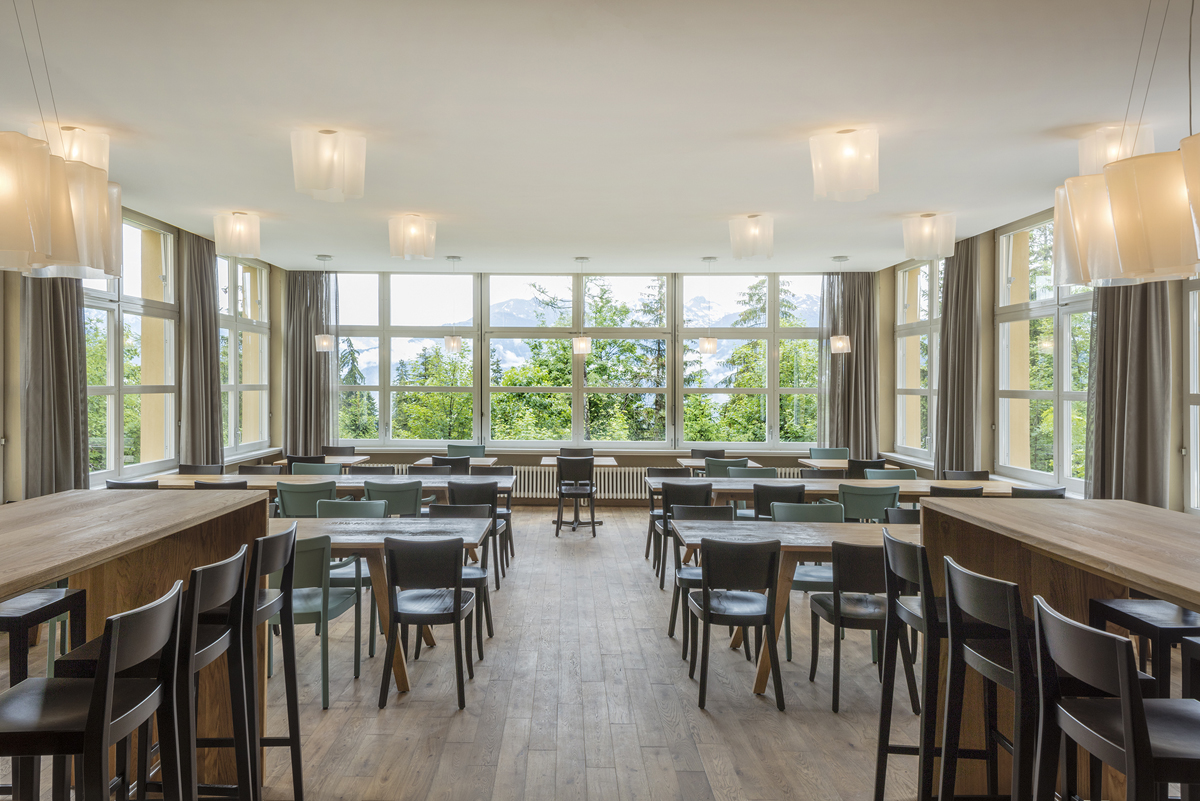 Jugendherberge «Bella Lui» in Crans-Montana: Speisesaal.