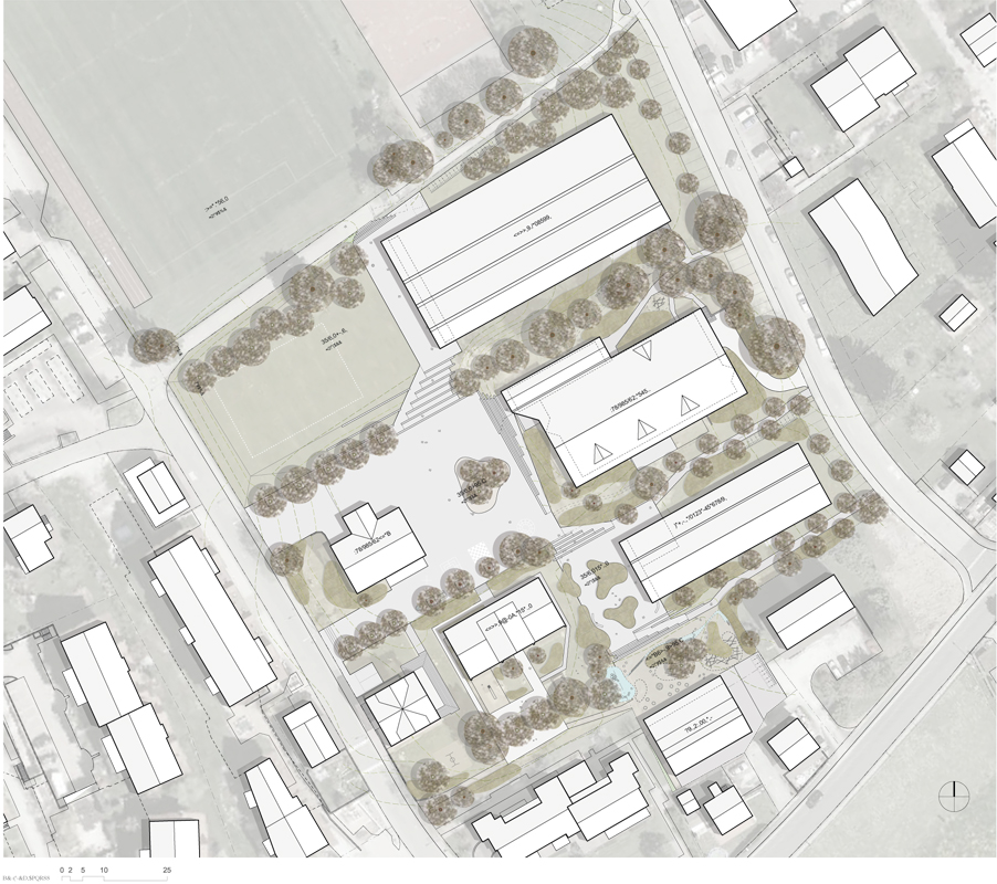 1. Rang / 1. Preis «Riri», Esch Sintzel Architekten: Situation.