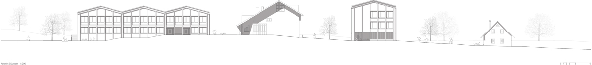 2. Rang / 2. Preis «Dreisprung», Menzi Bürgler Architekten: Ansichten.