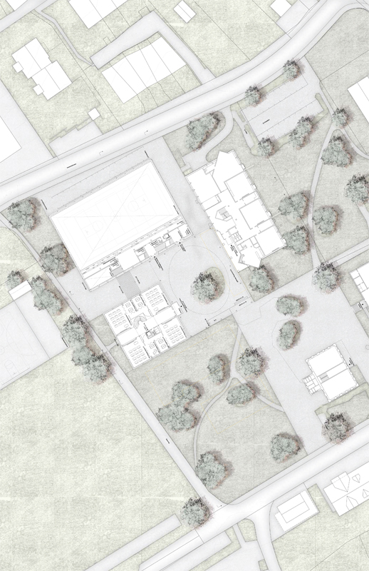 4. Rang / 3. Preis «Rosso», Fiechter &amp; Salzmann Architekten: Erdgeschoss.