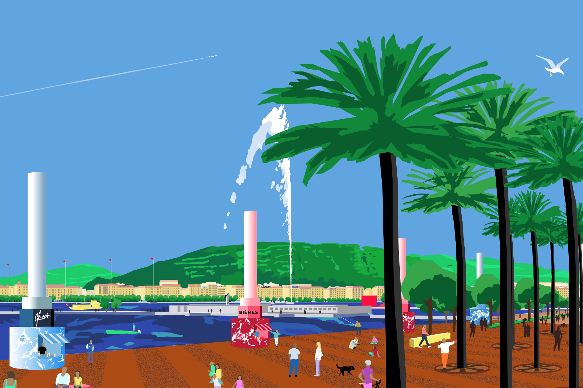 Illustration du projet «BRETERIND89». Vue depuis la place-belvédère