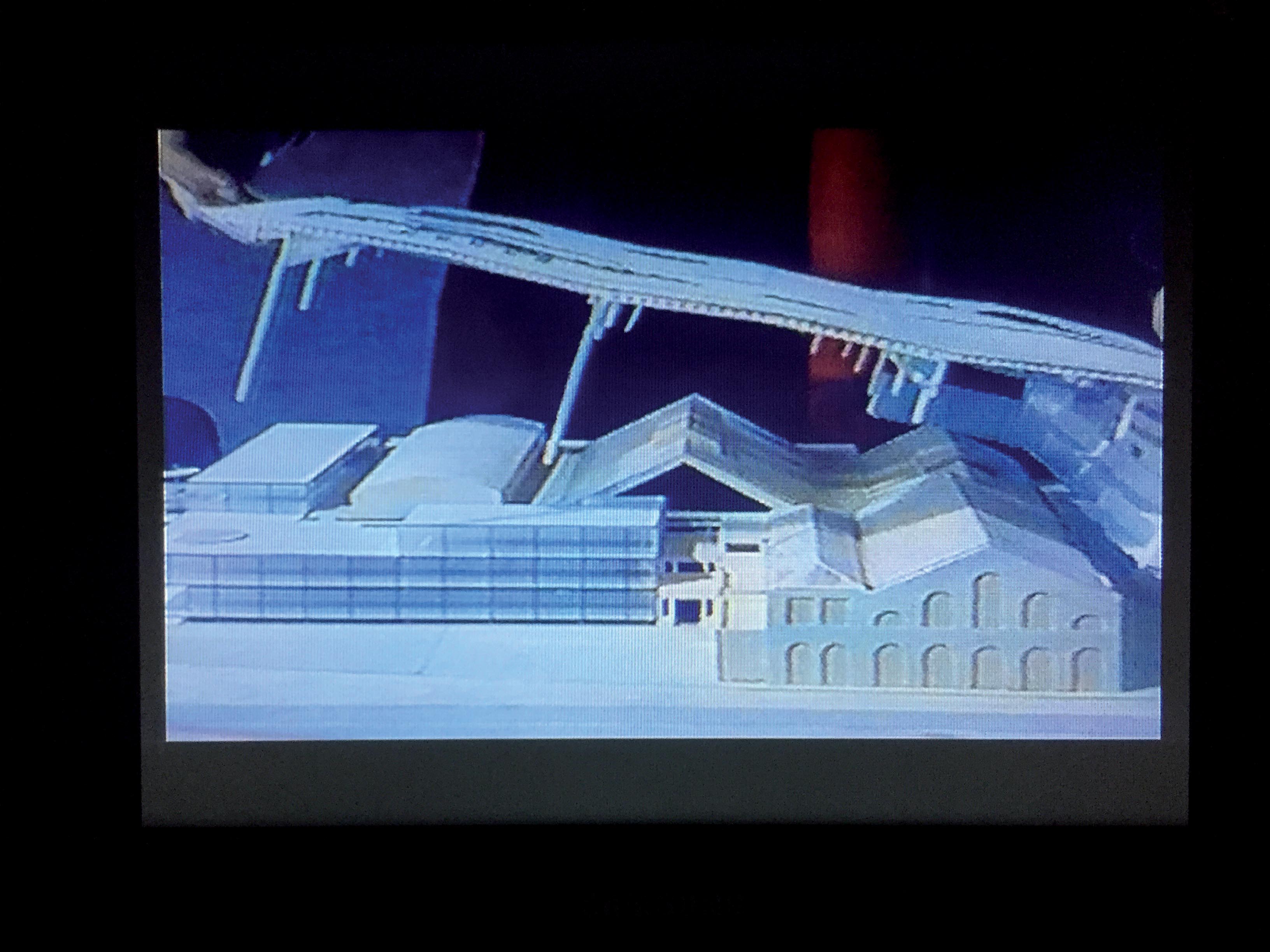 Captures du film d’Alain Fleischer sur l’aménagement du Fresnoy par Bernard Tschumi
