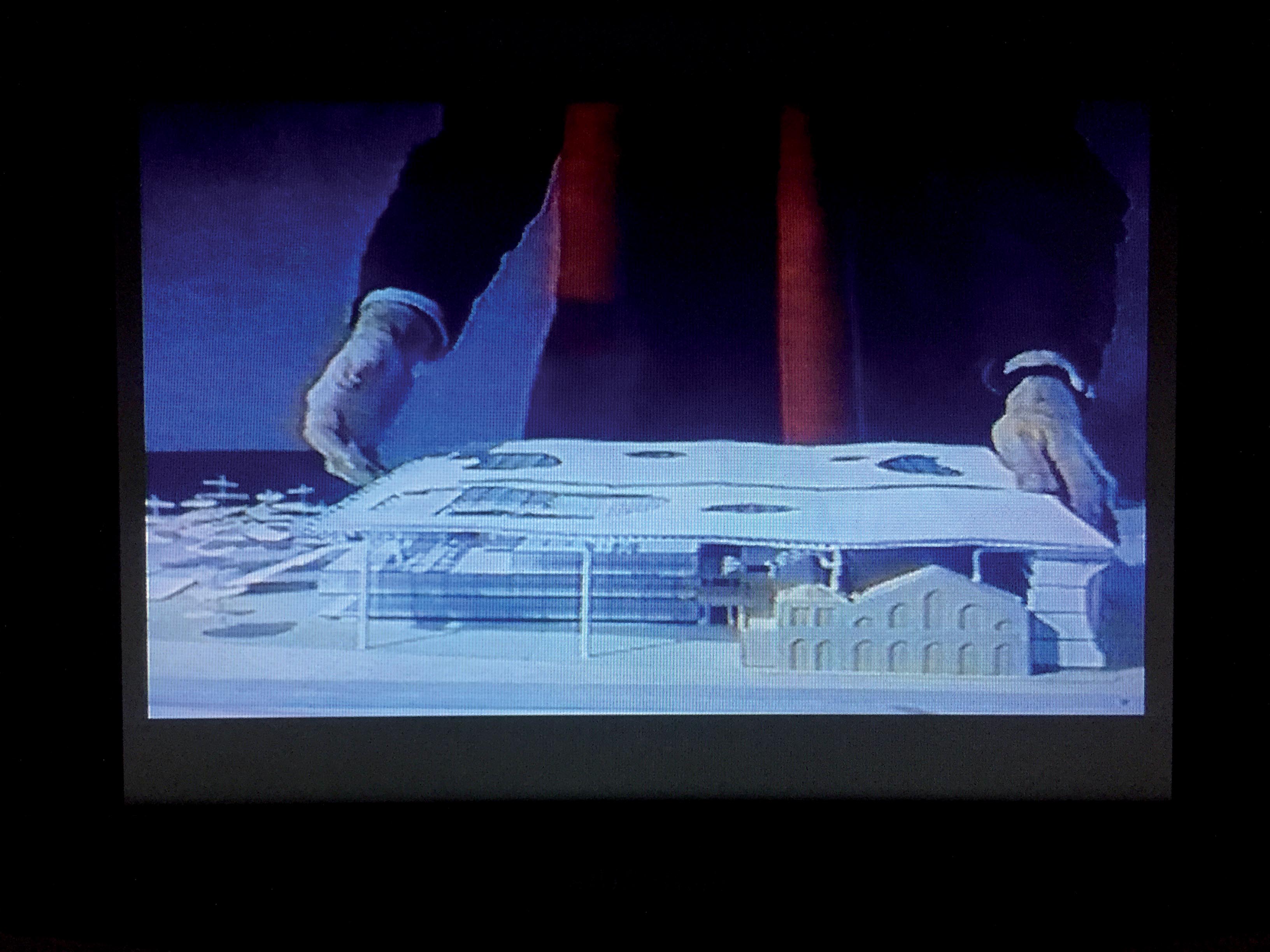 Captures du film d’Alain Fleischer sur l’aménagement du Fresnoy par Bernard Tschumi