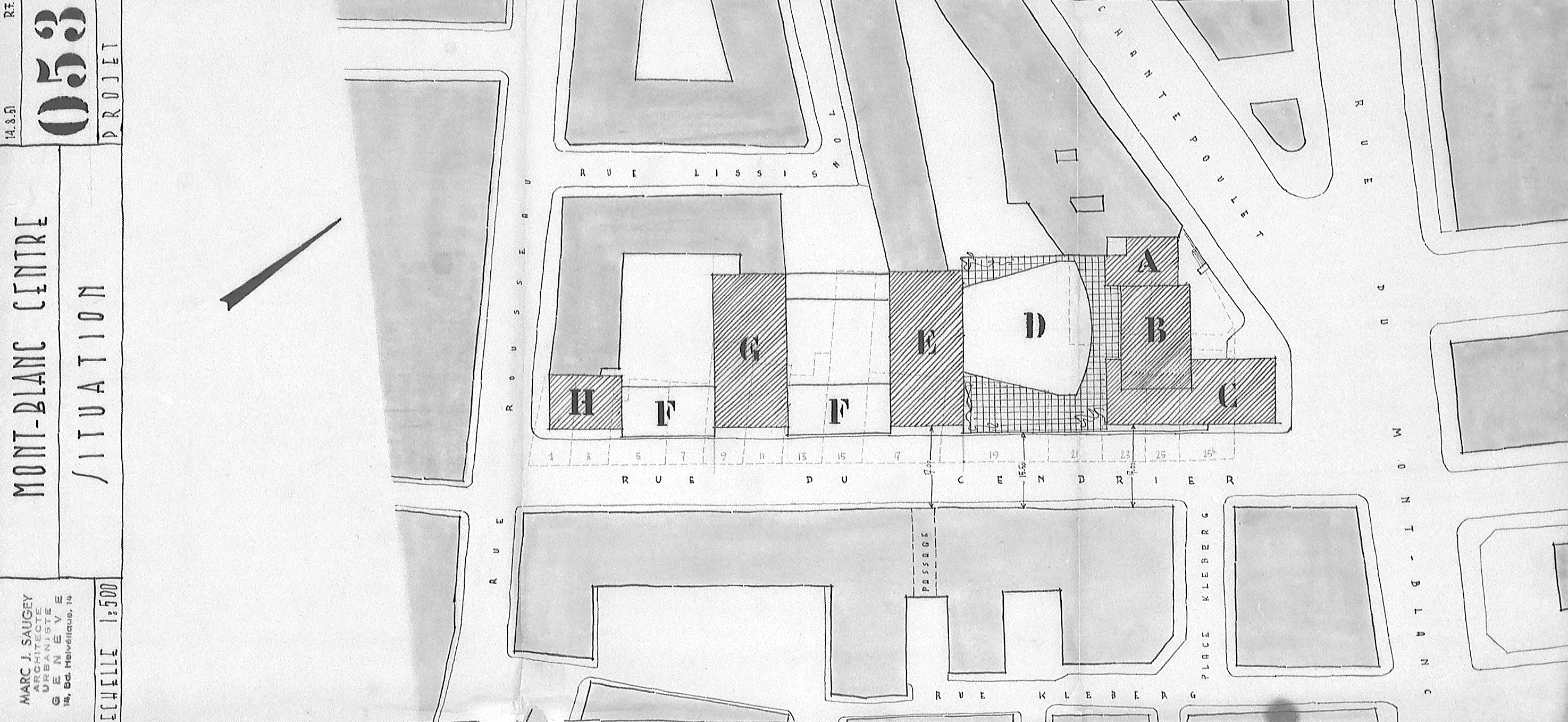 Plan de situation, 14 août 1951
