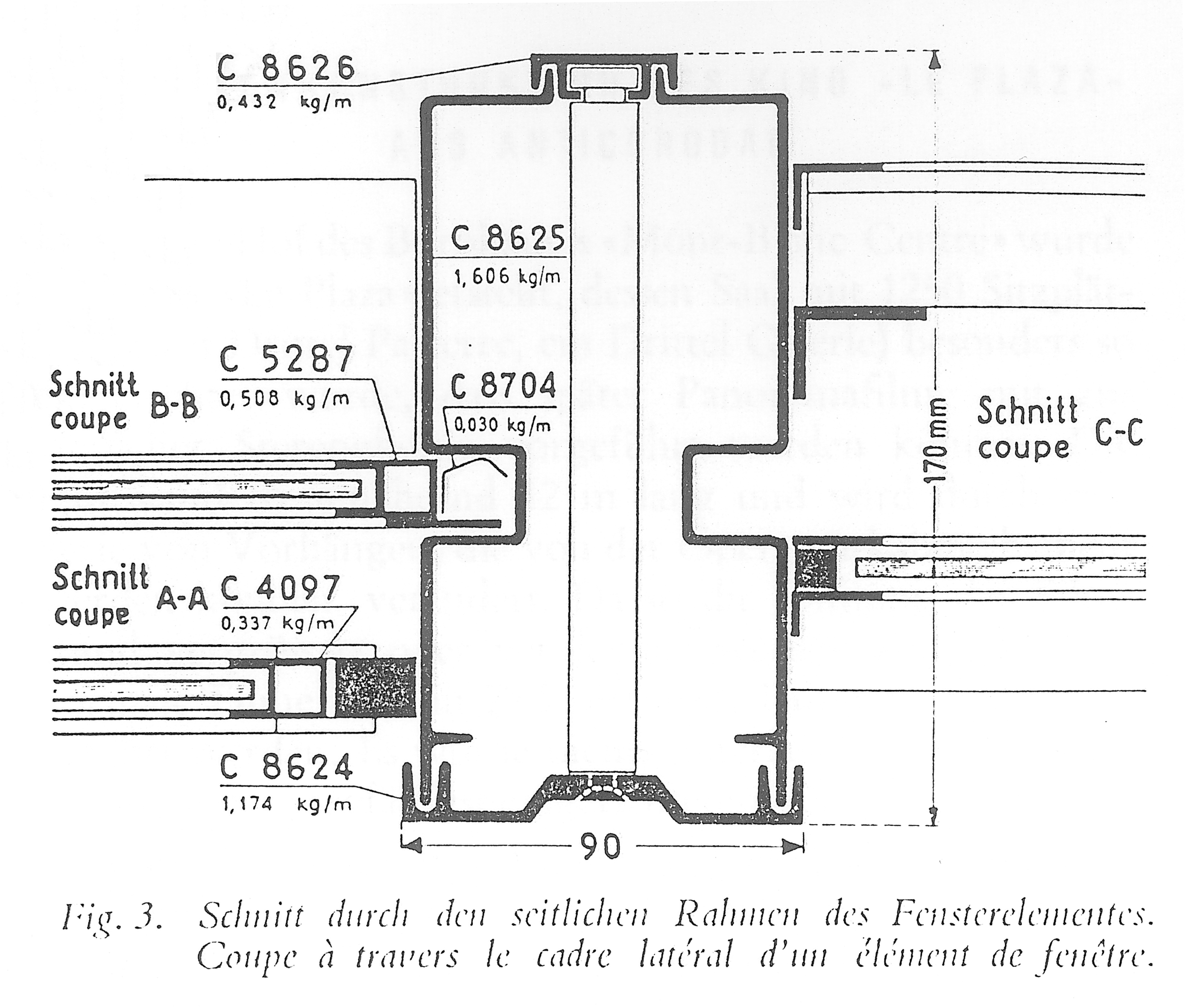 La façade rideau, détails du raccord avec les pans de murs et des profilés aluminium