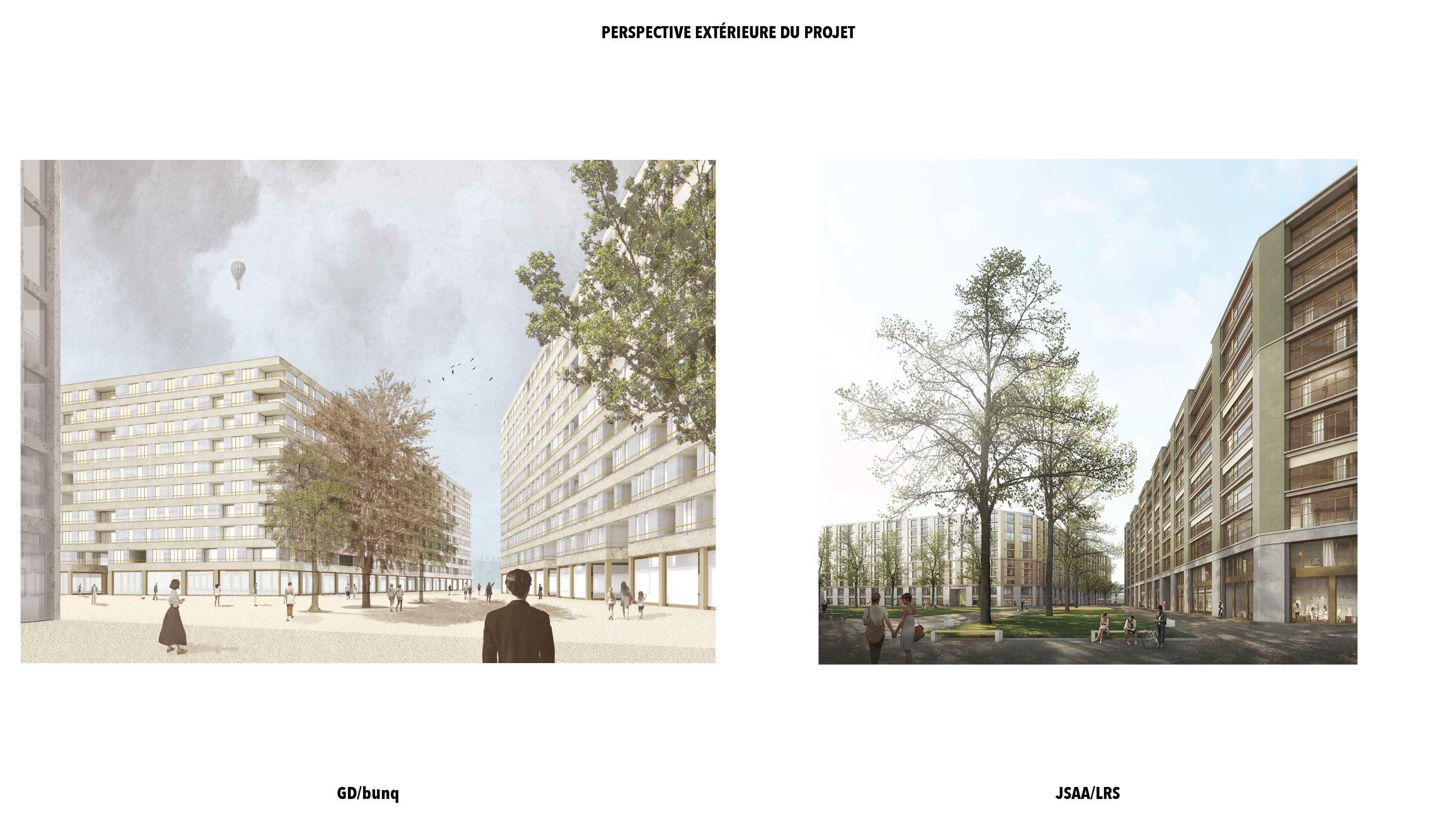 Perspective extérieure du projet