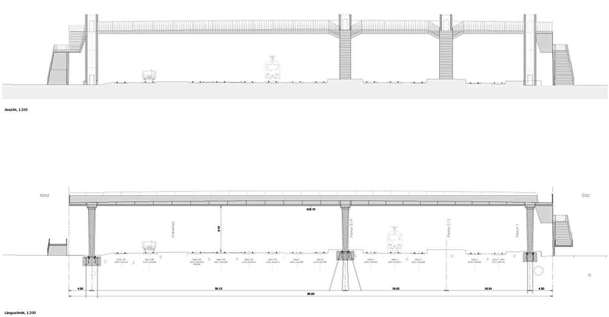 1. Rang: «Tendenza», Ansicht / Längsschnitt.