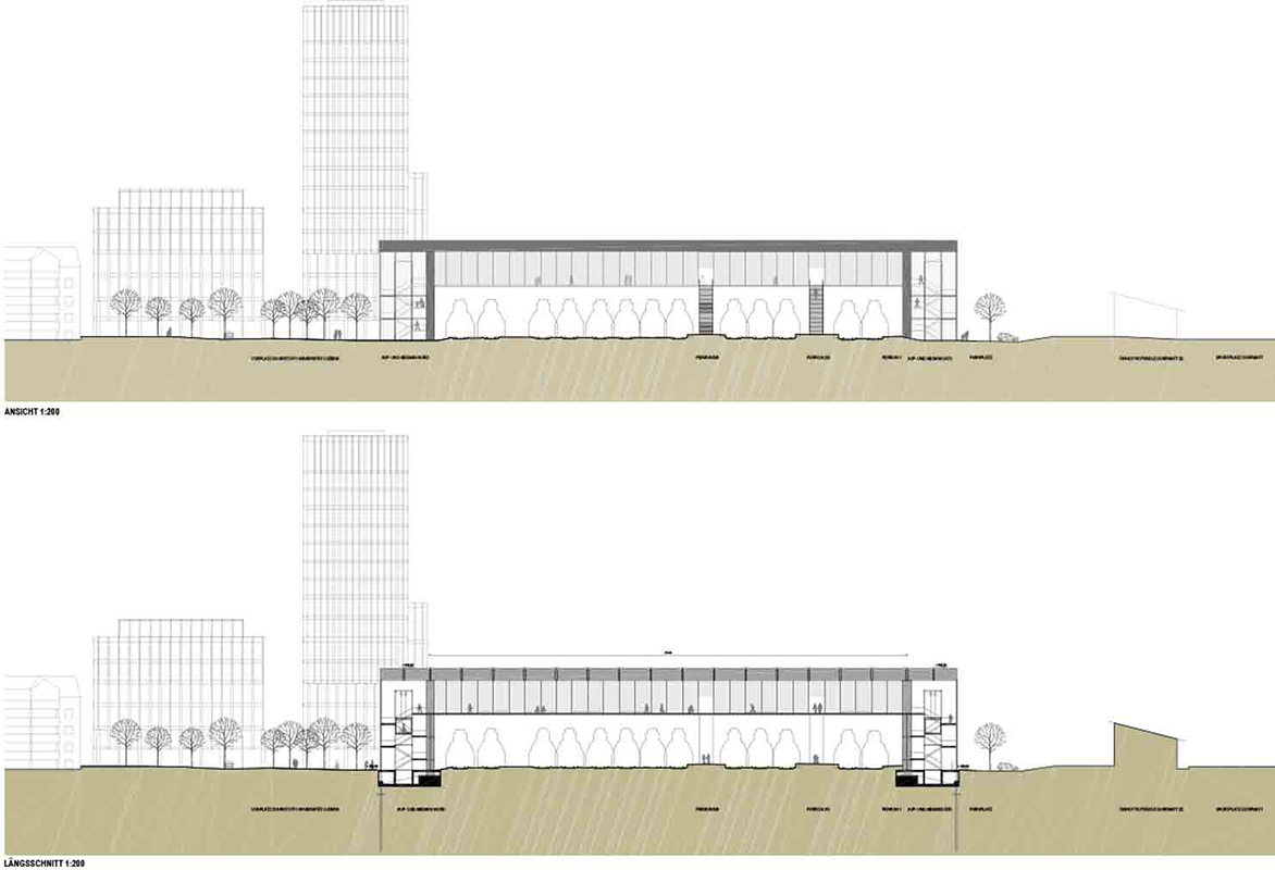 Projekt «Pi», Ansicht / Längsschnitt