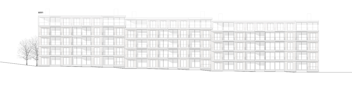 Siegerprojekt «Veranda» von Lütolf und Scheunert Architekten, Ansicht.