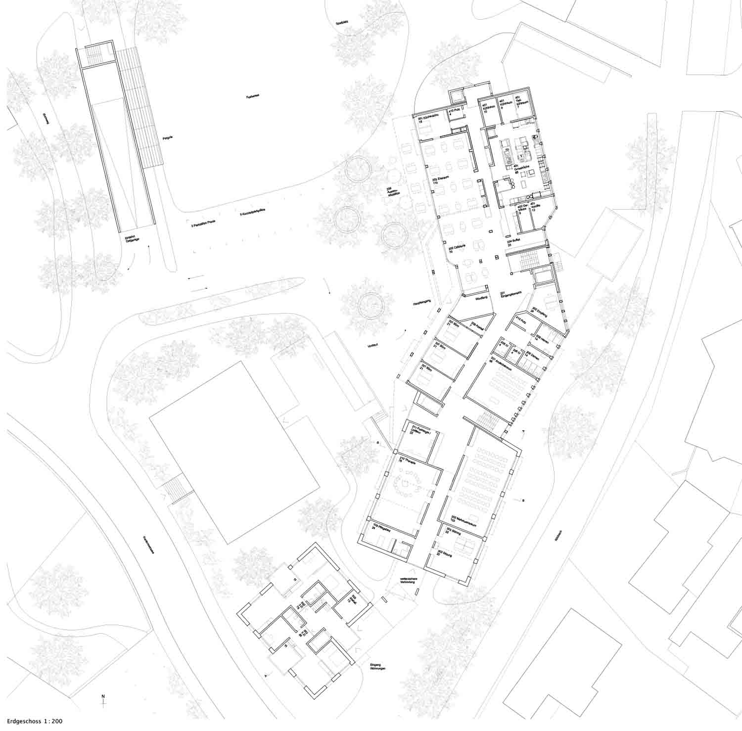 2. Rang: «Hilo», Dettling Wullschleger Architekten, Grundriss EG.