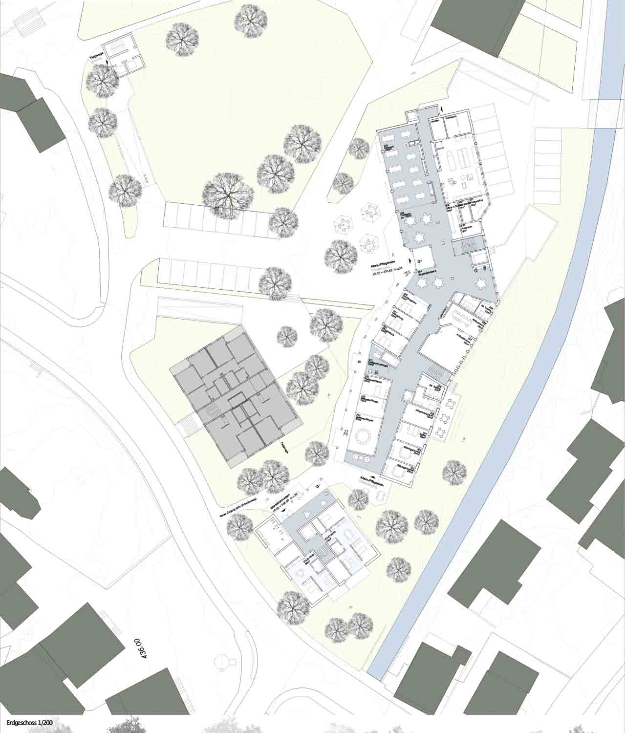 3. Rang: «Arco», fsp architekten, Grundriss EG.