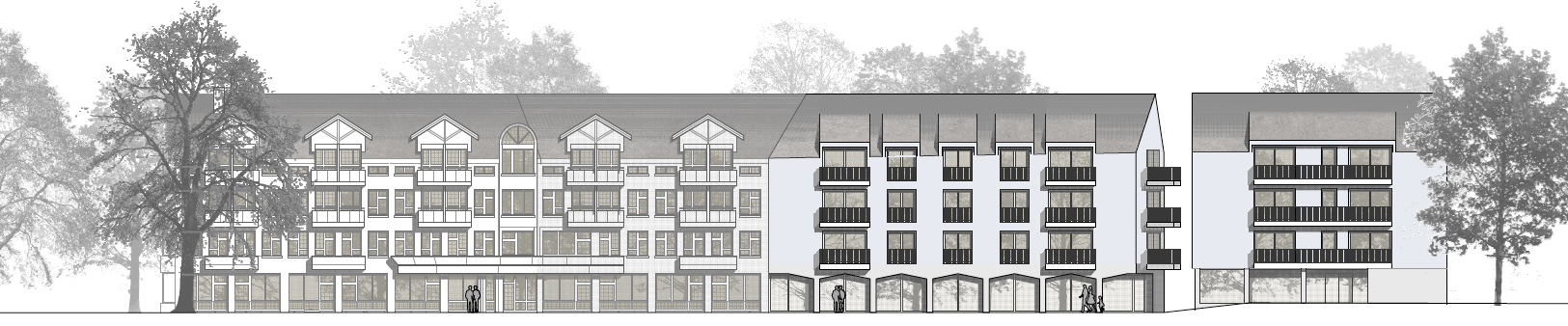 3. Rang: «Arco», fsp architekten, Ansicht.