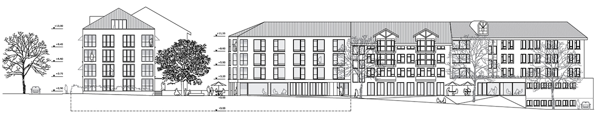 1. Rang: «La Vie En Rose», ARGE Rahbaran Hürzeler Architekten, Ansicht.