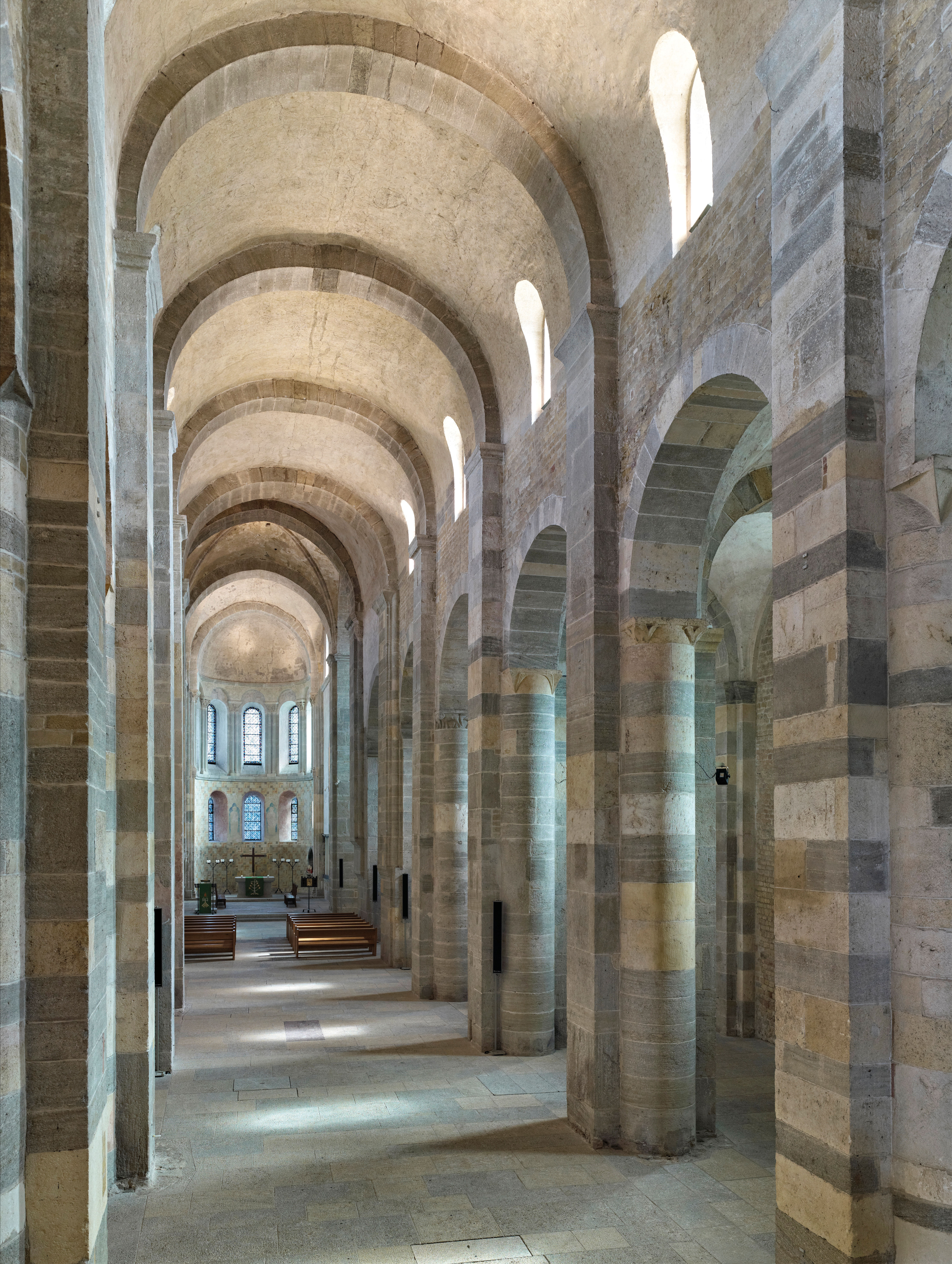 Nef de l’abbatiale de Payerne (état avant travaux)