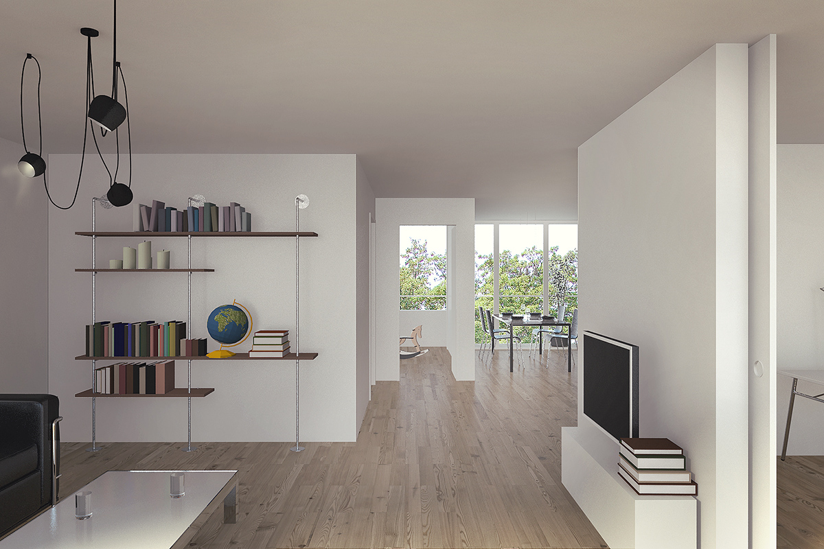 1. Rang: «Zelena», von EM2N Architekten mit Balliana Schubert Landschaftsarchitekten, Haus 1 Durchwohnen.